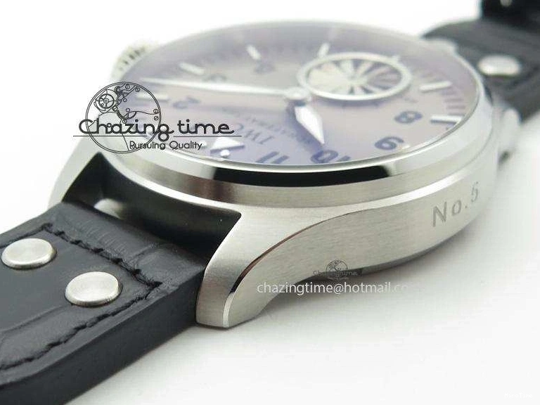 MIROTIME 0312 Compact Big Pilot “Markus Buhler” IW5003 Turbine V6F Best Edition Grey Dial On Leather Strap A 7314